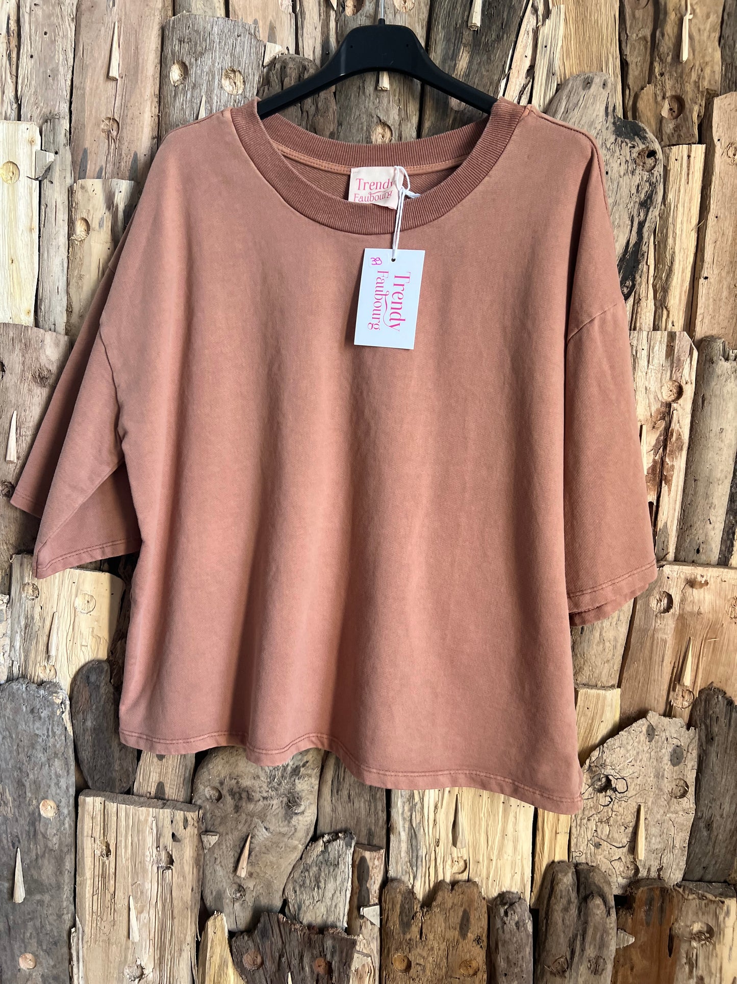 Tee shirt Zack terracotta vintage-TRENDY FAUBOURG
