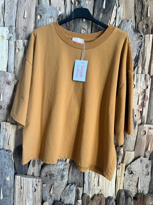 Tee shirt ZACK - abricot-TRENDY FAUBOURG