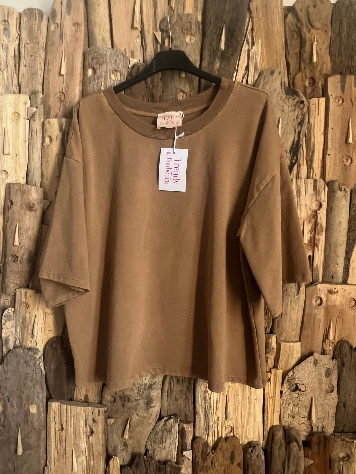 Tee shirt Zack choco vintage-TRENDY FAUBOURG