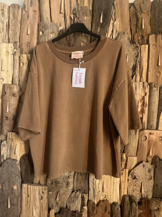 Tee shirt Zack choco vintage-TRENDY FAUBOURG